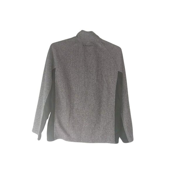 Spyder Mens Constant Full Zip Jacket Gray Black Heather Fleece Mock Neck Size L - Picture 2 of 11